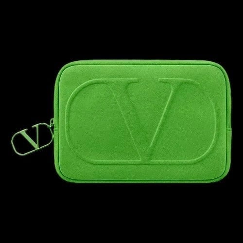 Electric Green Valentino Beauty Large Cosmetic-Makeup Bag