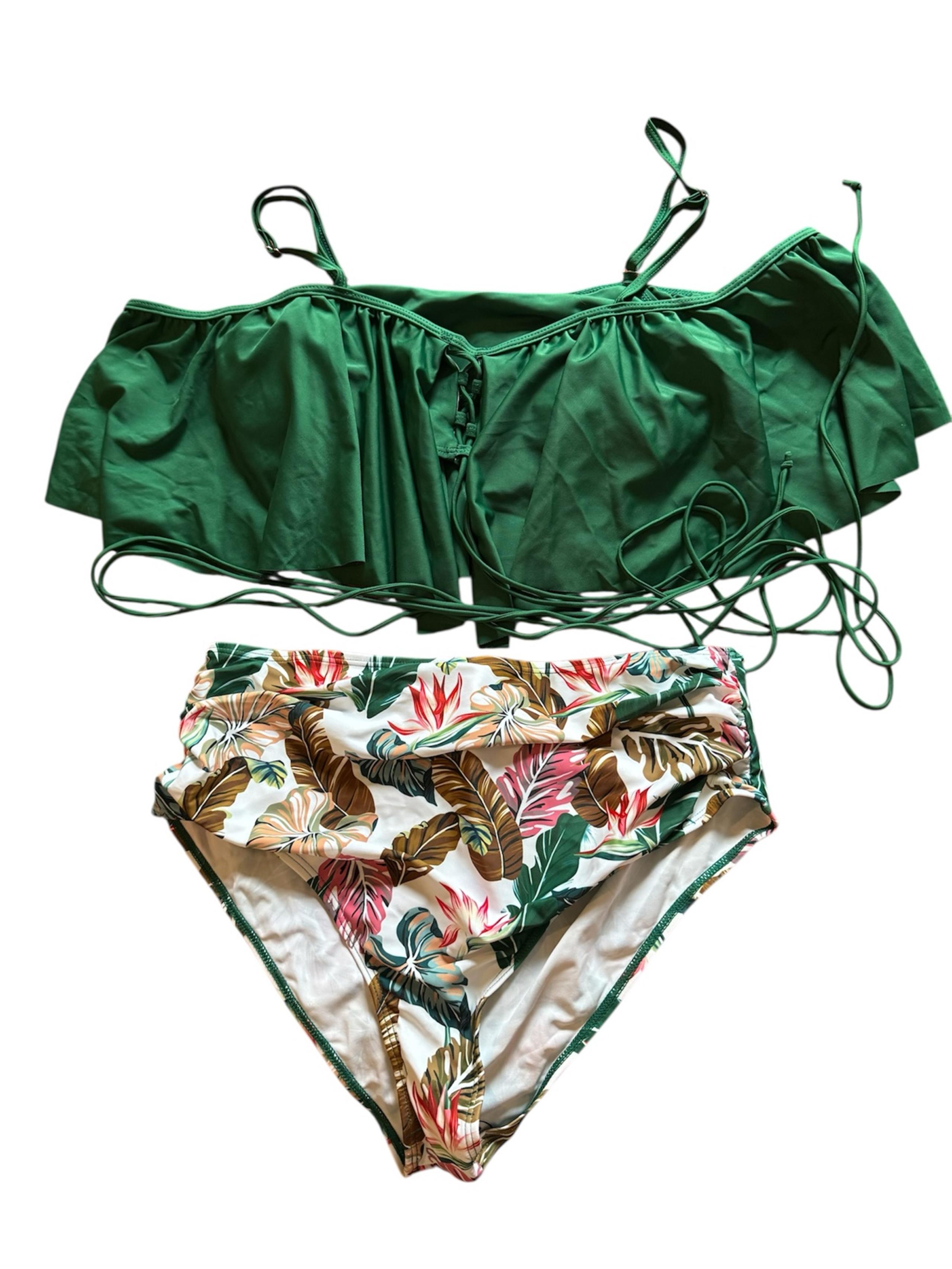 Rose Gal bikini swimsuit size L/14 NWT
