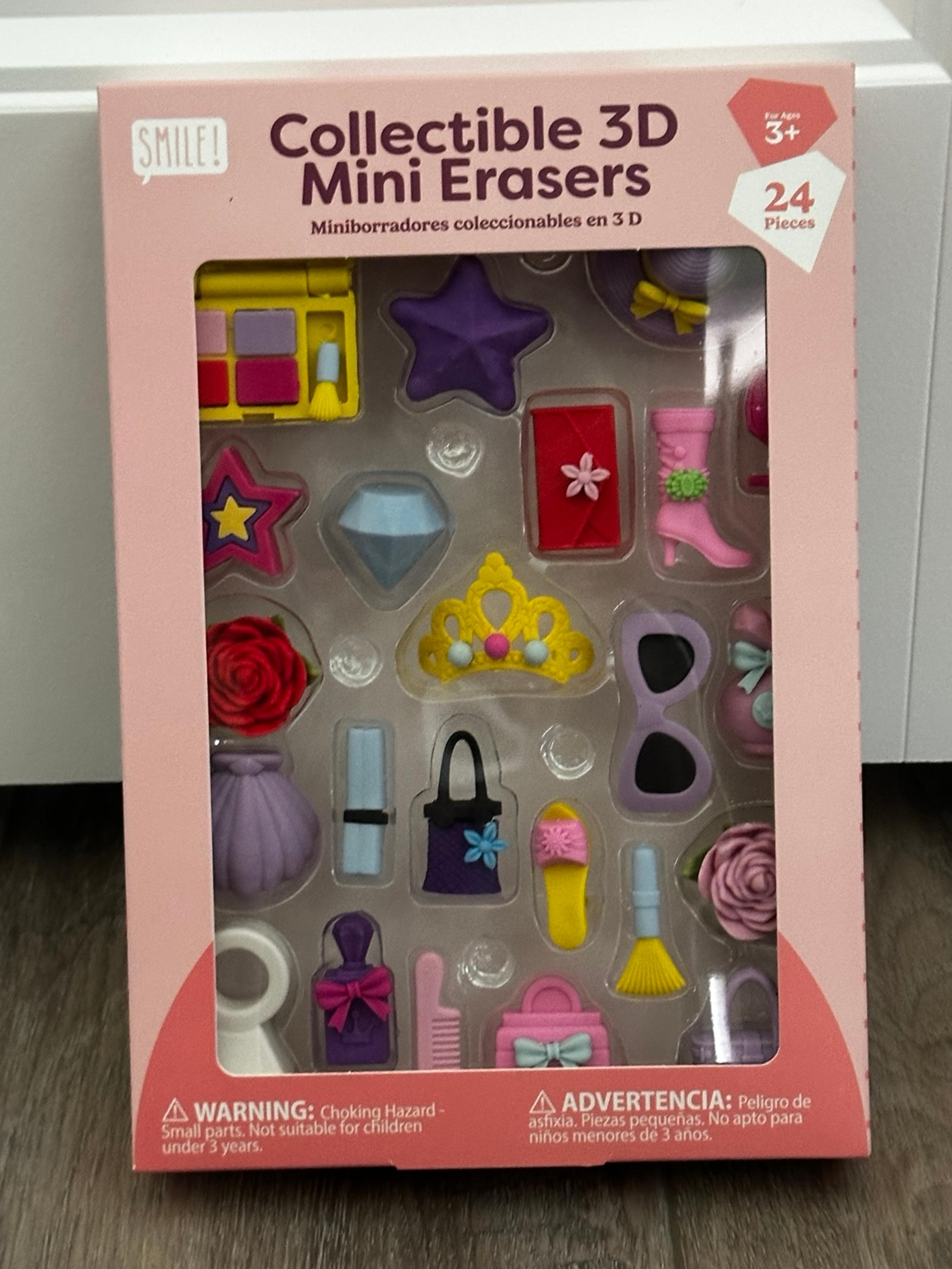 Collectible 3D Mini Erasers Make-Up & Accessories Set