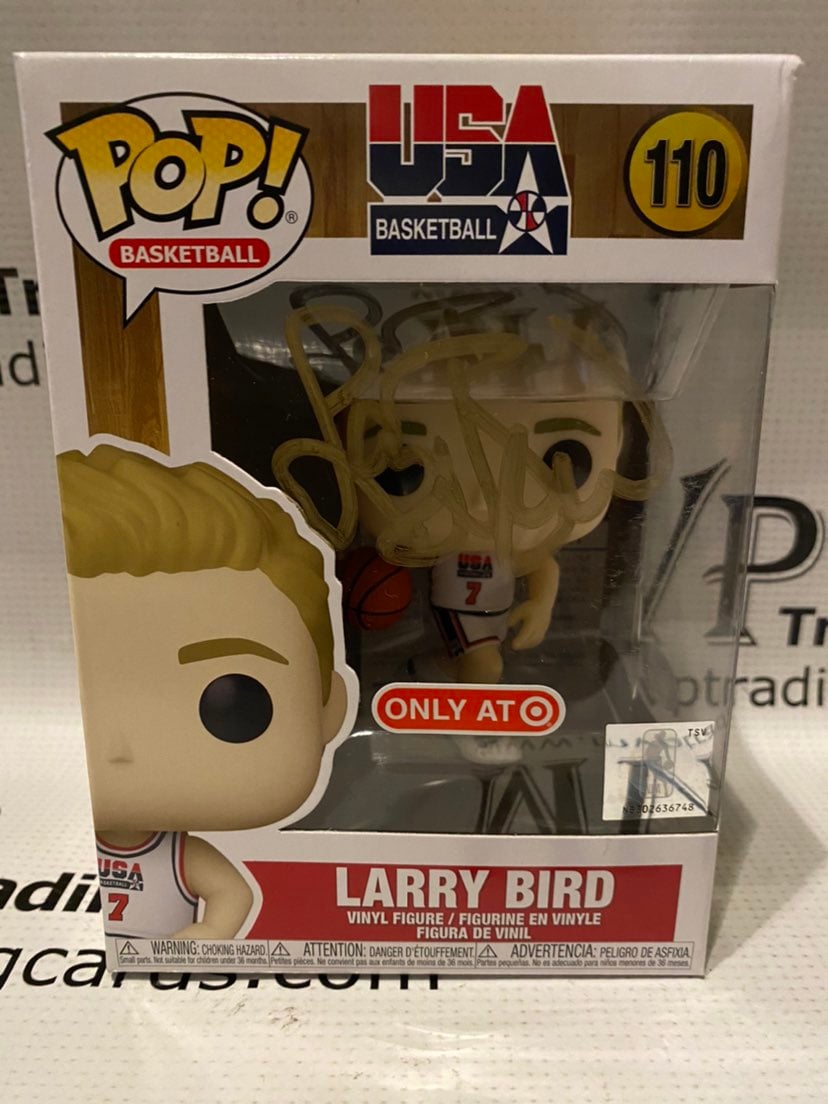PSA COA Larry Bird Signed USA Funko Pop
