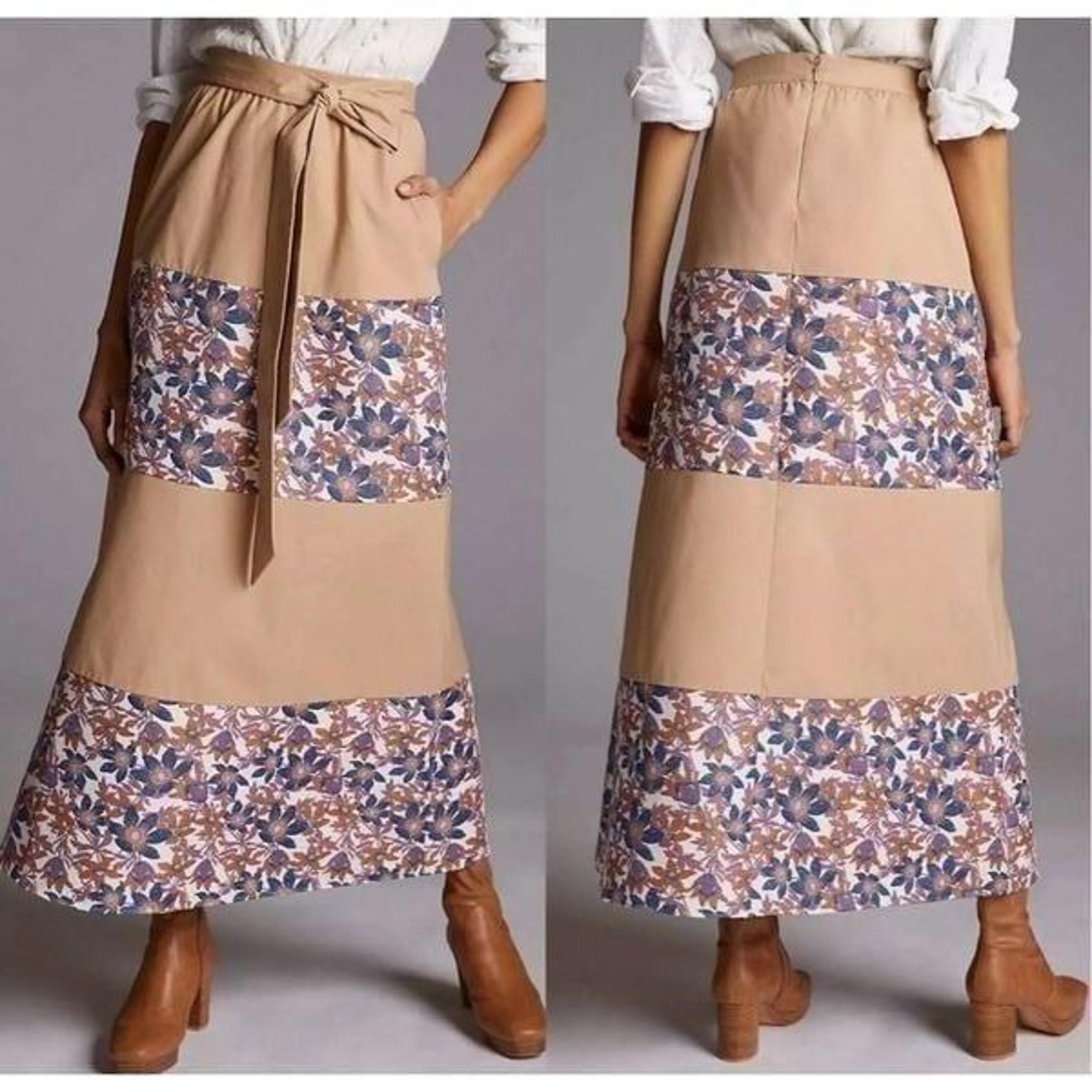 Anthropologie Sachin & Babi Jacquard Tiered Maxi Skirt