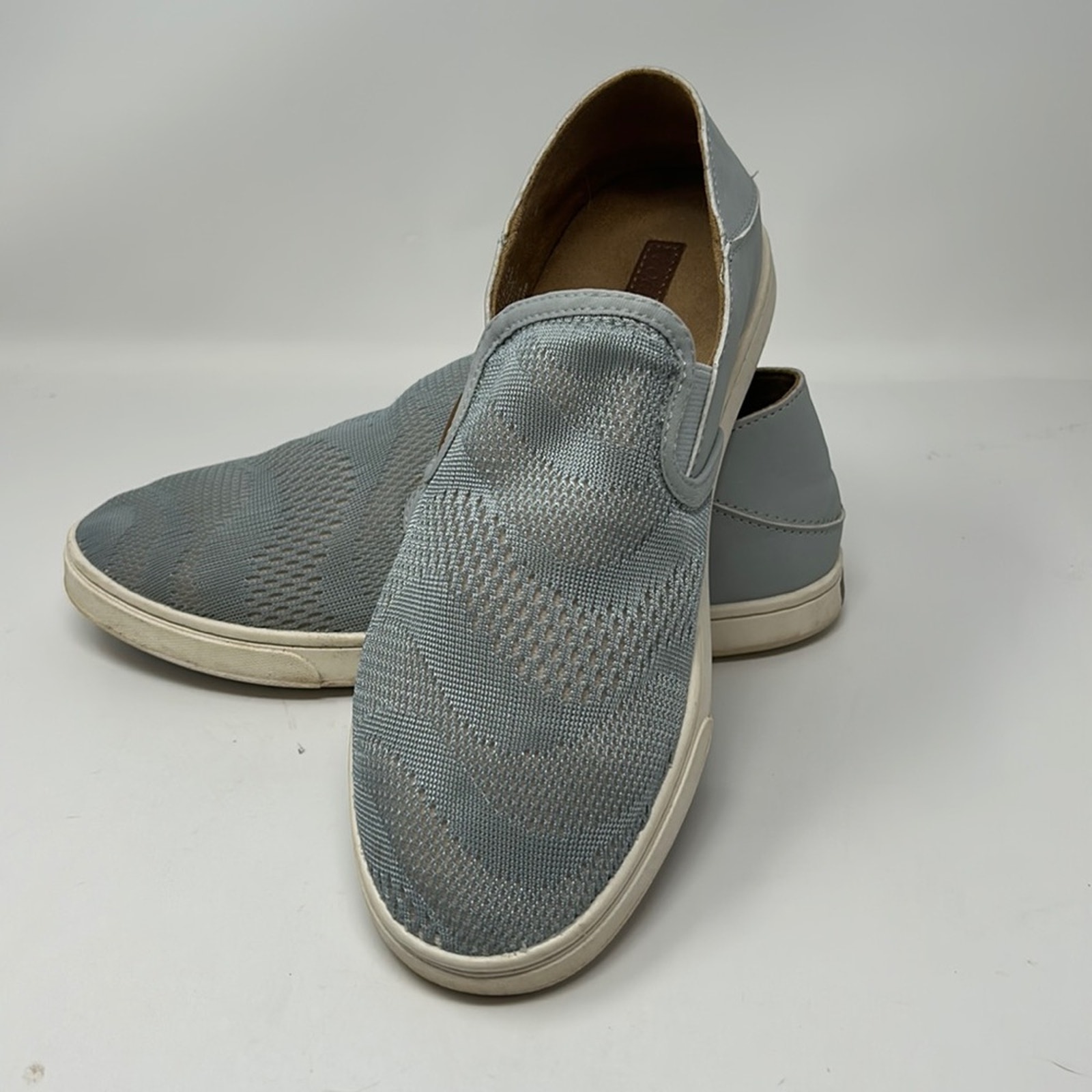 Olukai Women's Pehuea Light Blue Lightweight Slip On Loafer Size 7