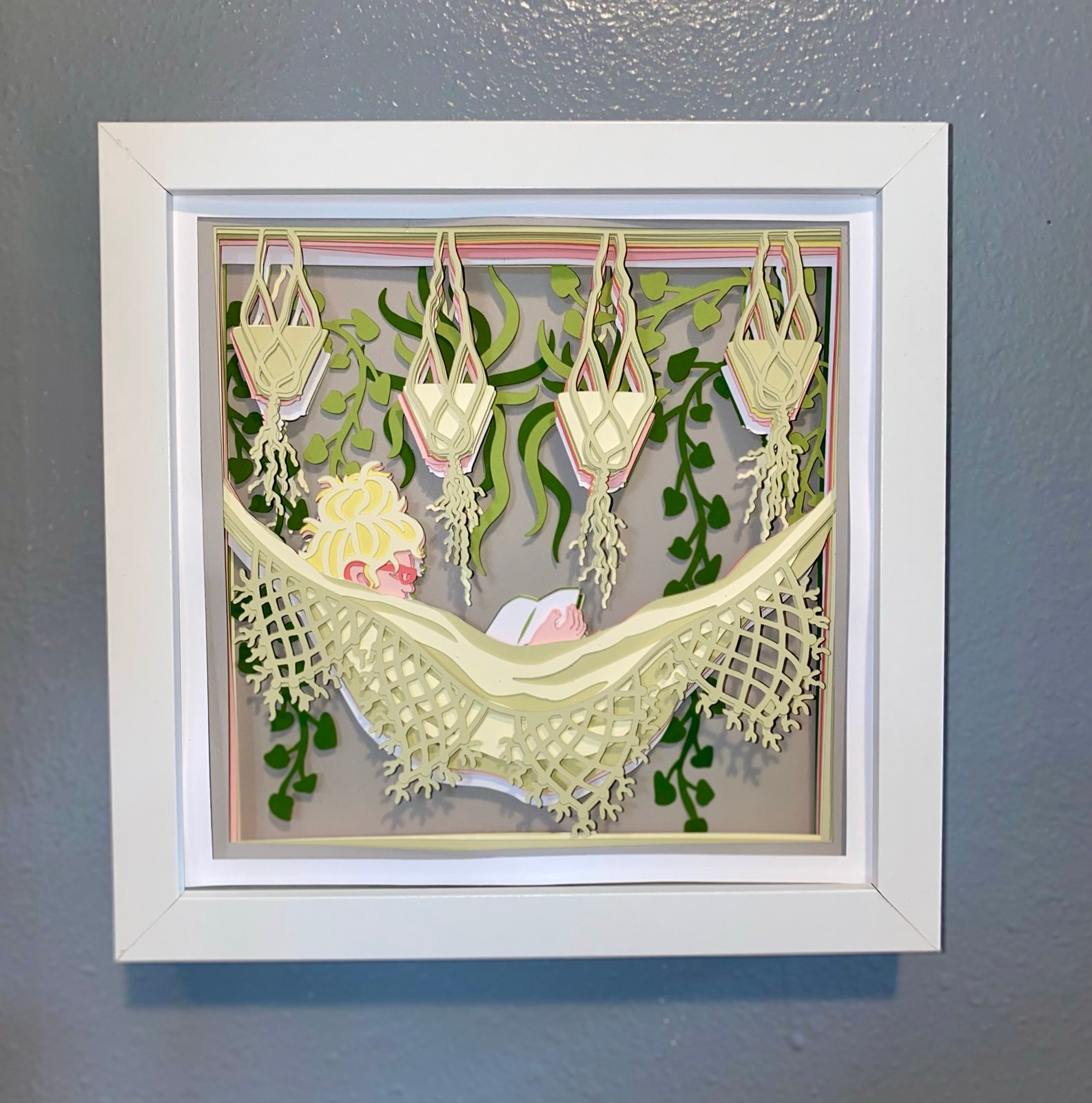 3D Boho Hammock Shadowbox