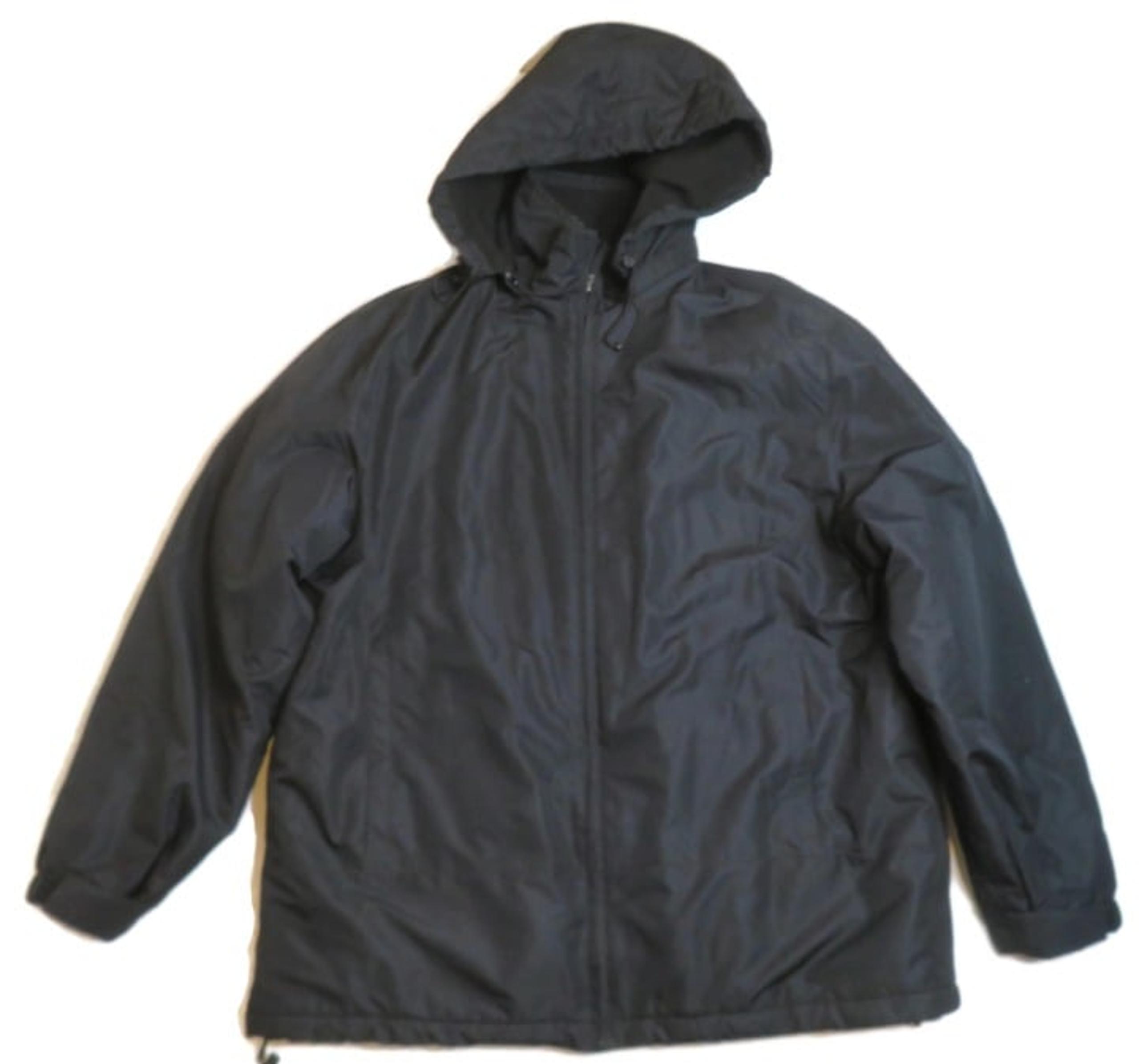 George Black Hooded Puffer Jacket Coat Parka Mens Large 42-44