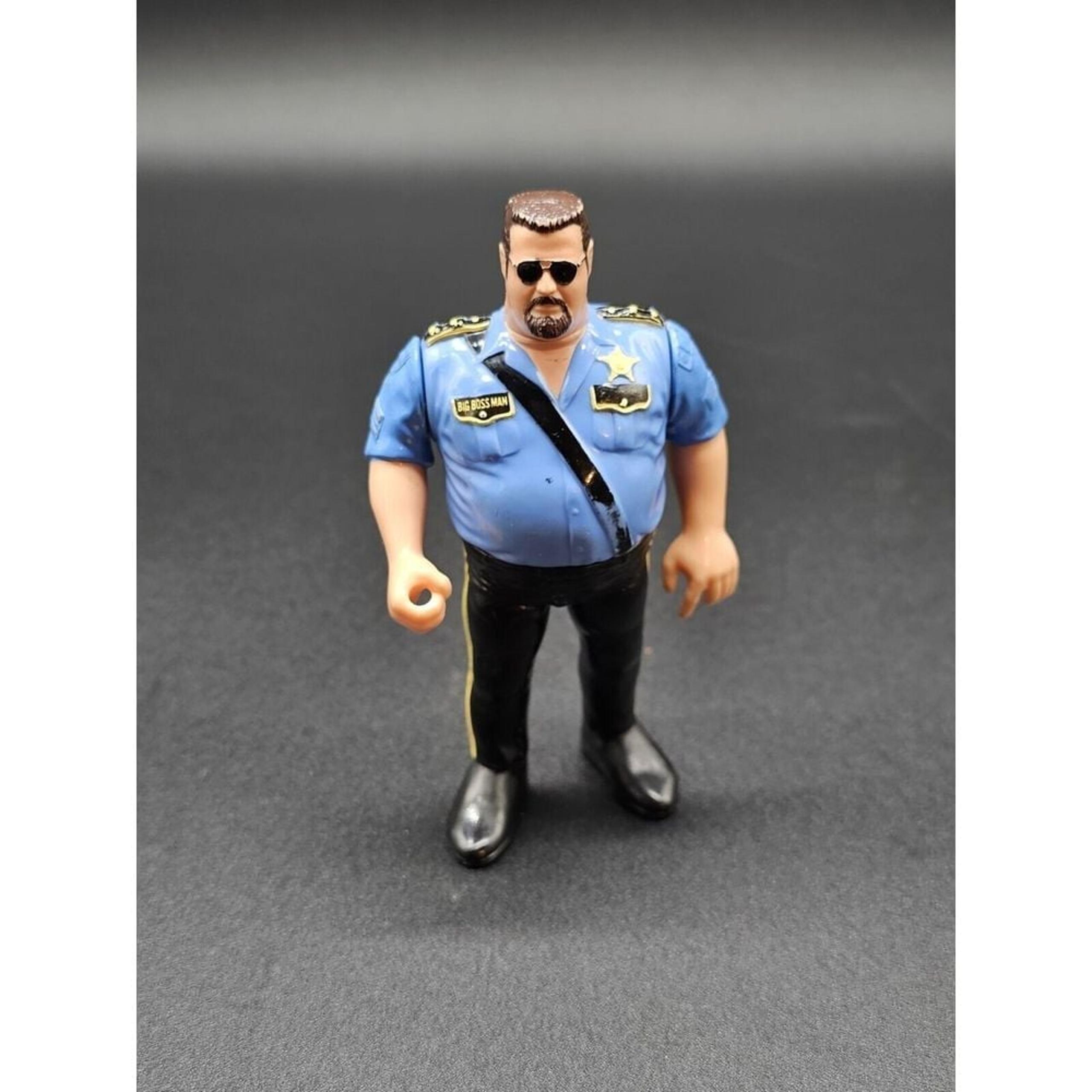Vintage "Titan Sports" WWF Big Boss Man Action Figure 1991 Hips Arms Oscillate