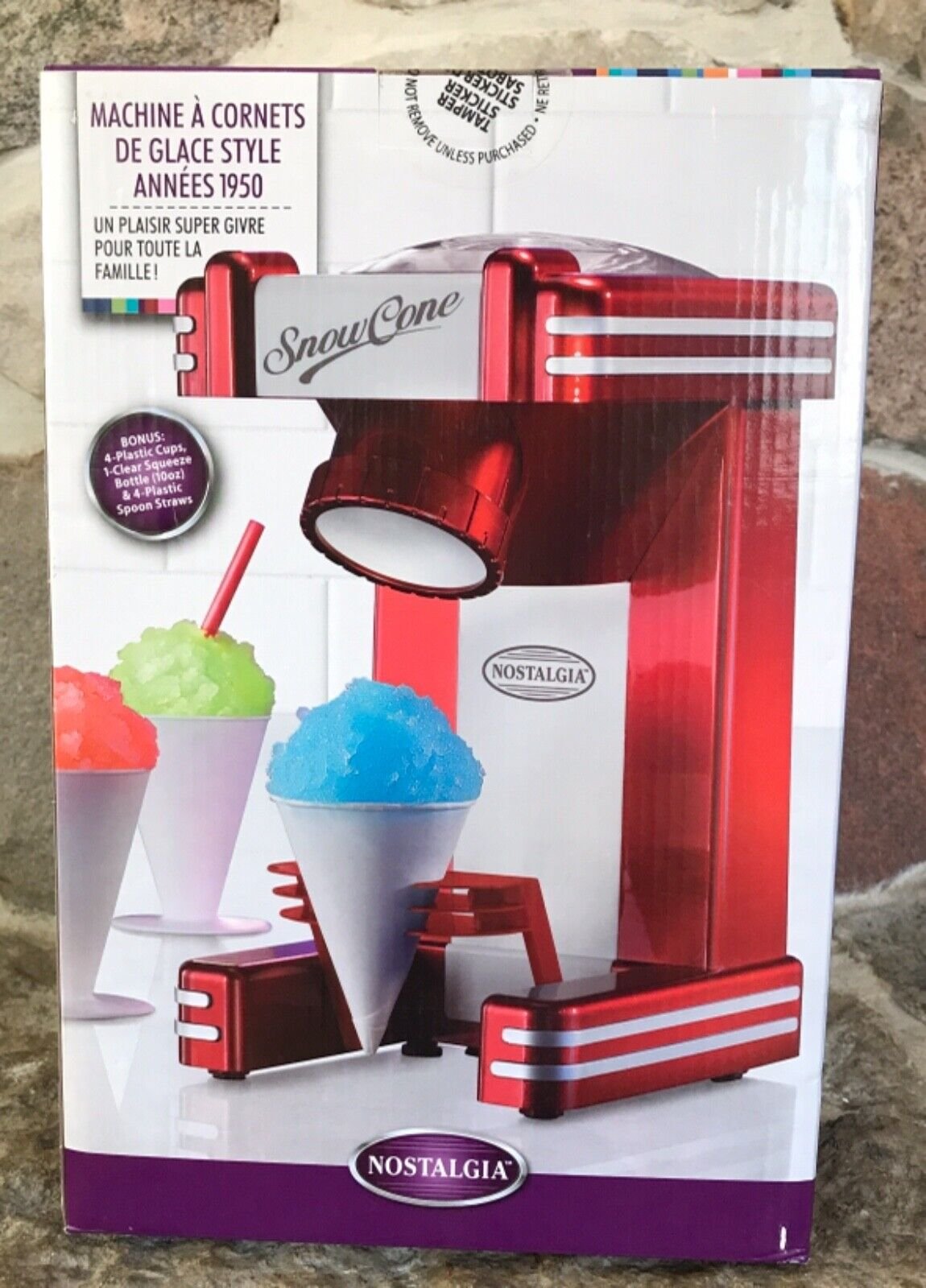 NOSTALGIA Snow Cone Maker Machine Electric Snow Ice Shaver (Brand New)