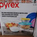 Pyrex Glass Sculpted Mixing Bowl 8 PCs Set Microwave Freezer Dishwasher
