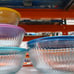 Pyrex Glass Sculpted Mixing Bowl 8 PCs Set Microwave Freezer Dishwasher
