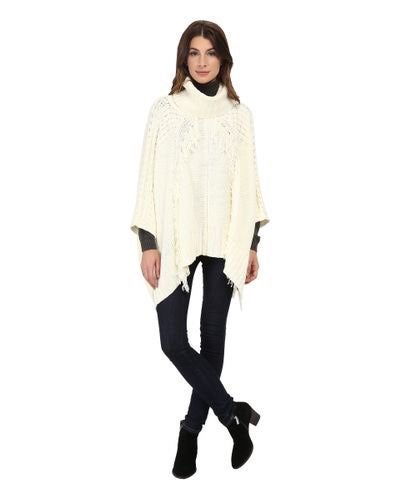 DKNY JEANS Pullover Fringe Poncho NWT