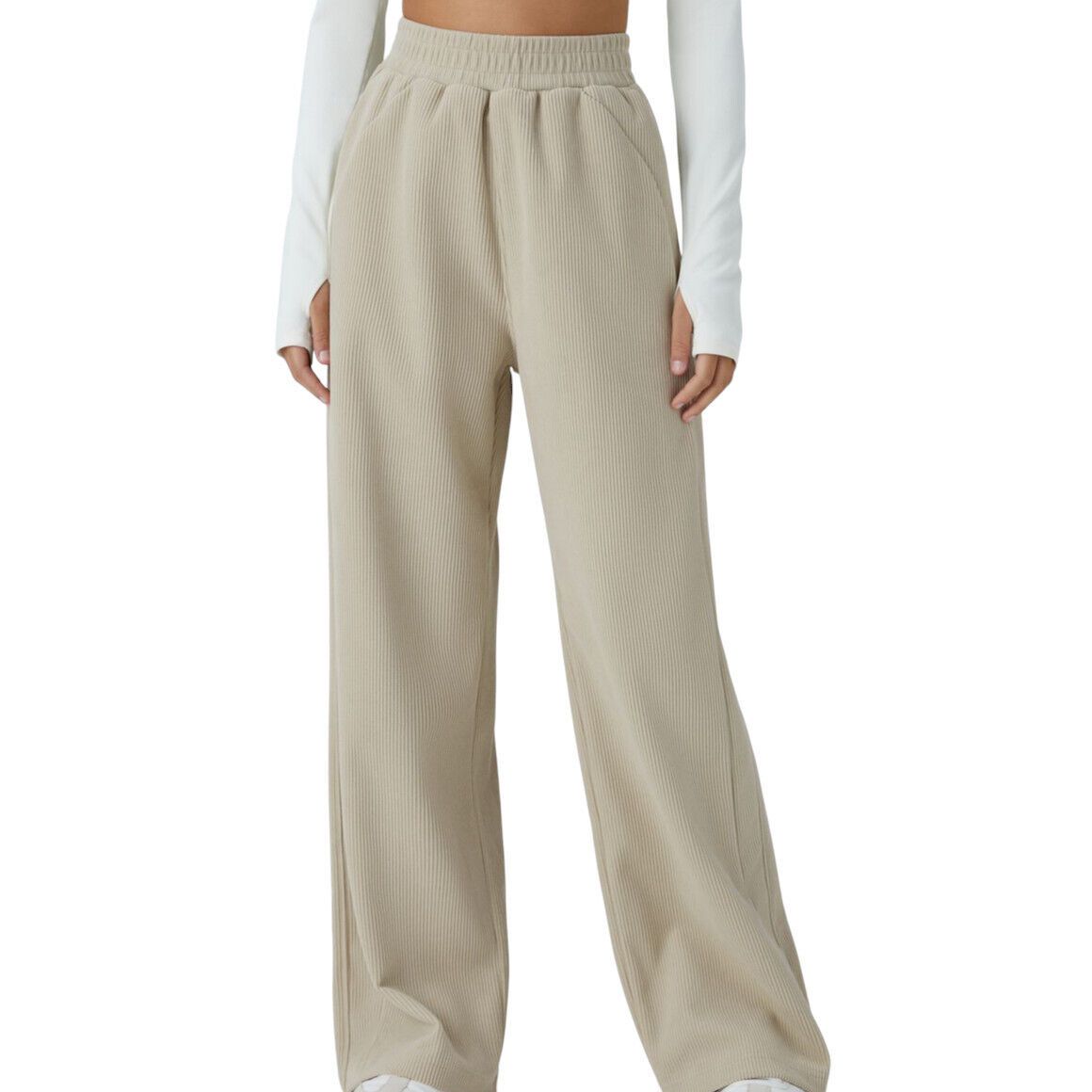 Halara High Waist Straight Leg Heavyweight Corduroy Pull On Pants Size Large