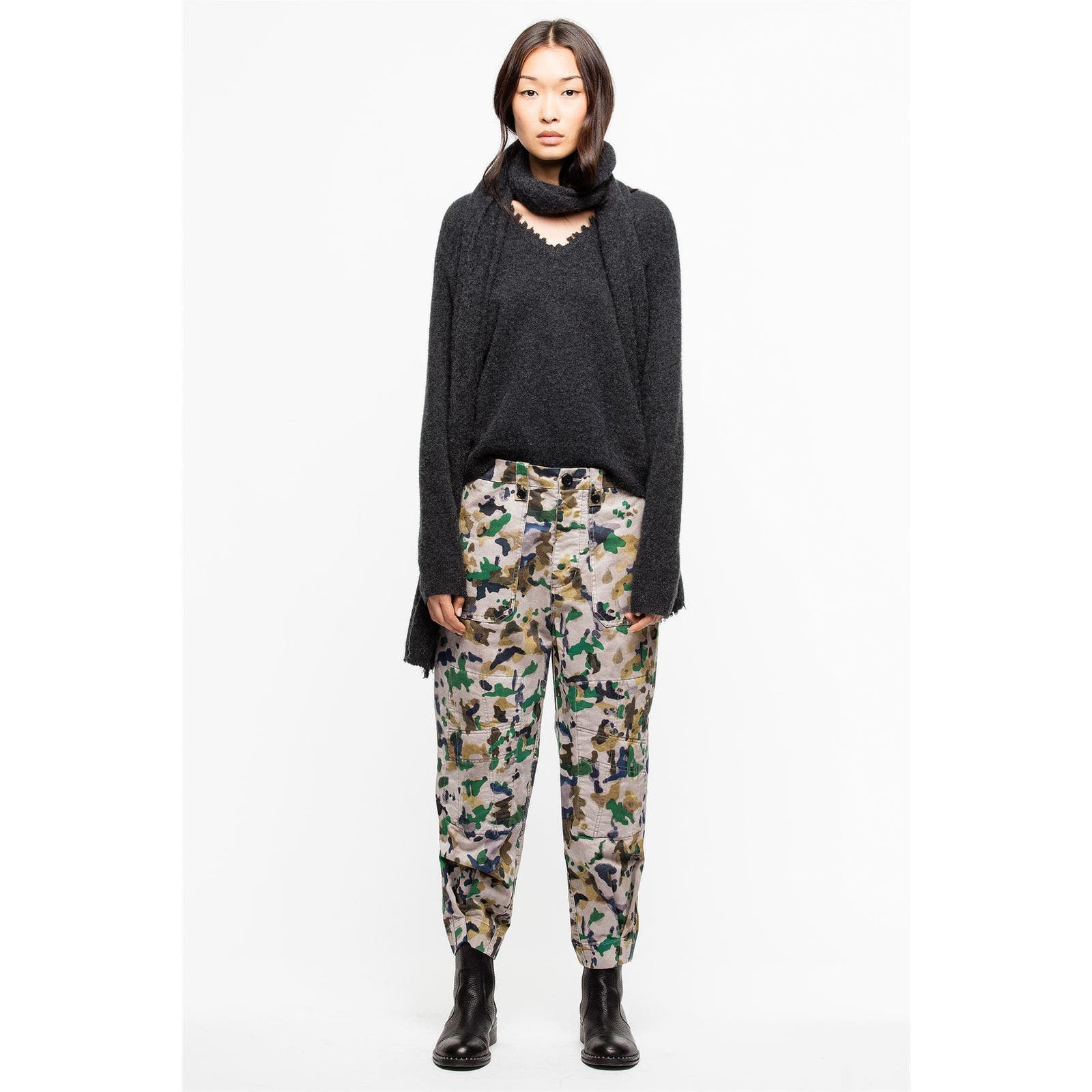 Zadig & Voltaire Pia Camou Pants 298 size 34/XS