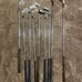 Vintage Golf club bag w/ gold clubs 80s