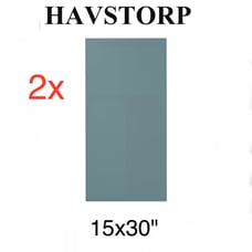 (2)x IKEA HAVSTORP 15x30 door turquoise 704.755.18