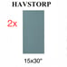 (2)x IKEA HAVSTORP 15x30 door turquoise 704.755.18