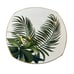 Longfei China Porcelain Square Tea Set of 12 Saucers Tea Cups Palm Fronds Modern