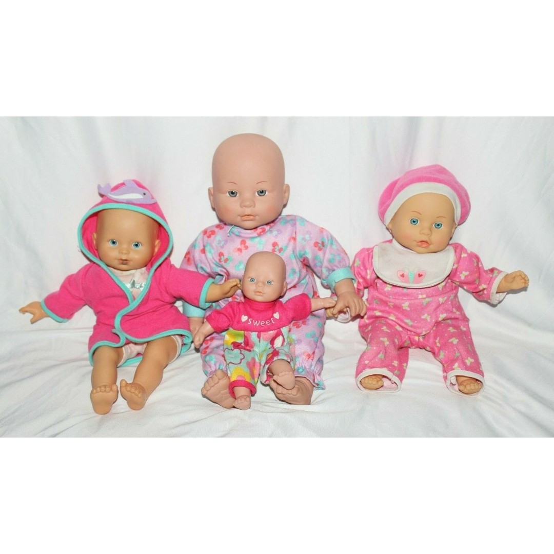 Cititoy Circo Vinyl Cloth Baby Dolls Lot of 4 1999 8 -15 Clothes Vintage HTF