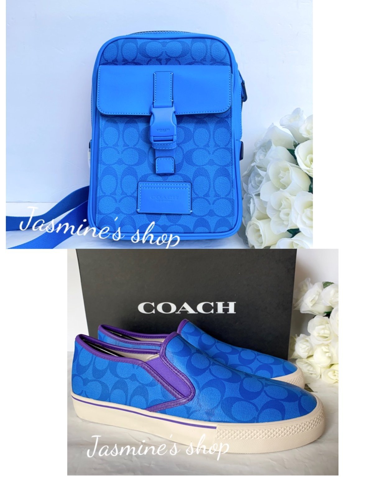 NWT Coach Track Pack C9838 + NWT slip On Skate Sneaker CA826 10.5D