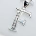 Bold & Brilliant F Letter Pendant Simulated Diamond 925 Silver US925P1181