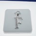 Bold & Brilliant F Letter Pendant Simulated Diamond 925 Silver US925P1181