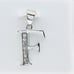 Bold & Brilliant F Letter Pendant Simulated Diamond 925 Silver US925P1181