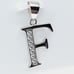 Bold & Brilliant F Letter Pendant Simulated Diamond 925 Silver US925P1181