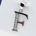 Bold & Brilliant F Letter Pendant Simulated Diamond 925 Silver US925P1181