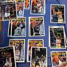 NBA topps 1993-1994 27 card lot hall of gamers future scoring leader playoff mvp