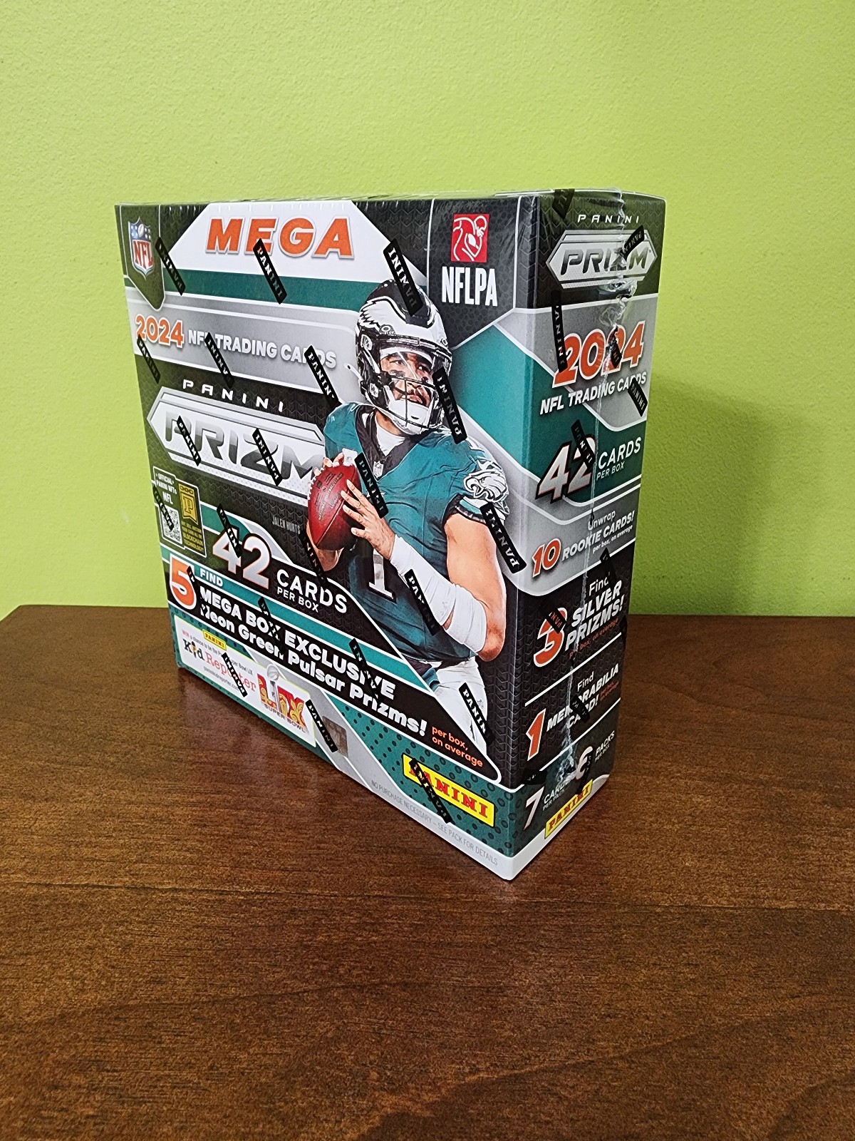 2024 Panini Prizm NFL Football Mega Box. Neon Green Pulsars. Factory Sealed.