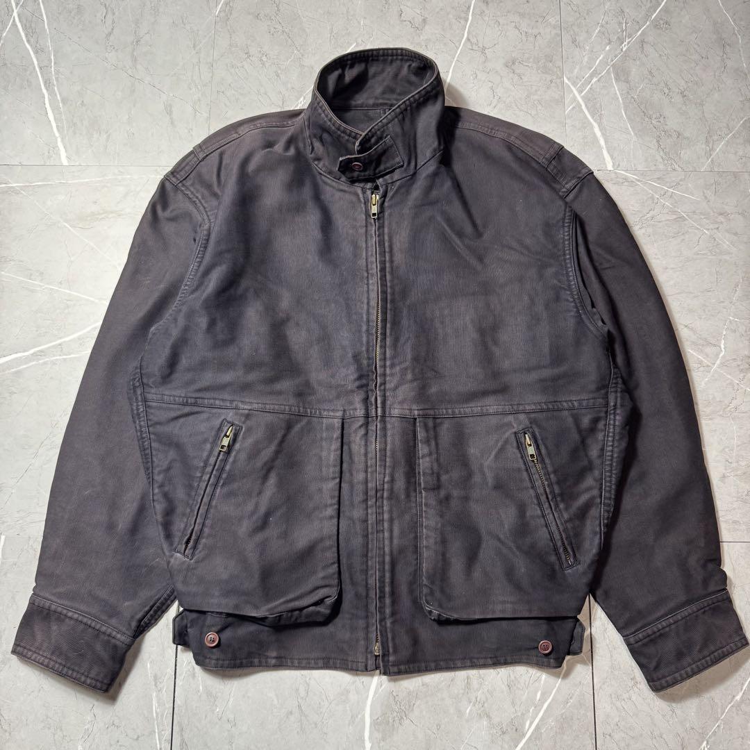 80s short vtg real leather bomber jacket