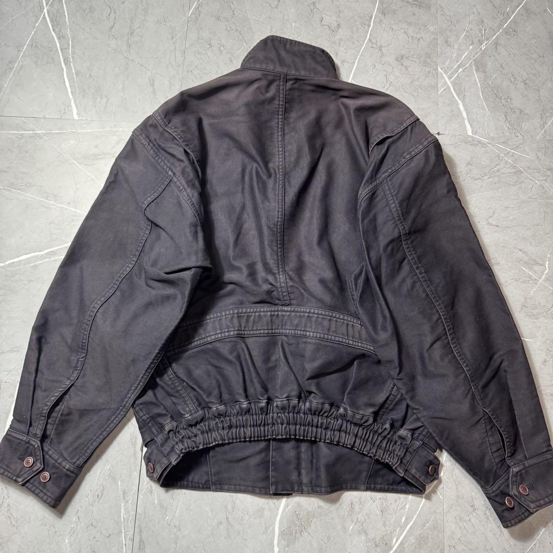 80s】Issey Miyake Short Bomber Jacket with Pen Tag, Purple Other
