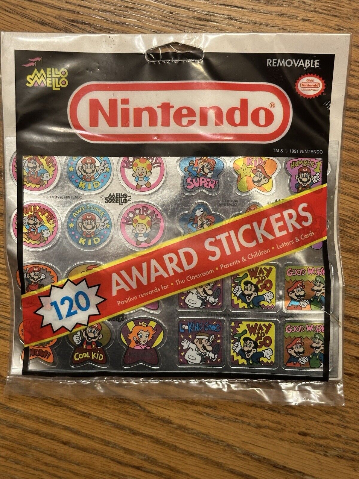 NINTENDO AWARD STICKERS MELLO SMELLO NEW IN PACKAGE