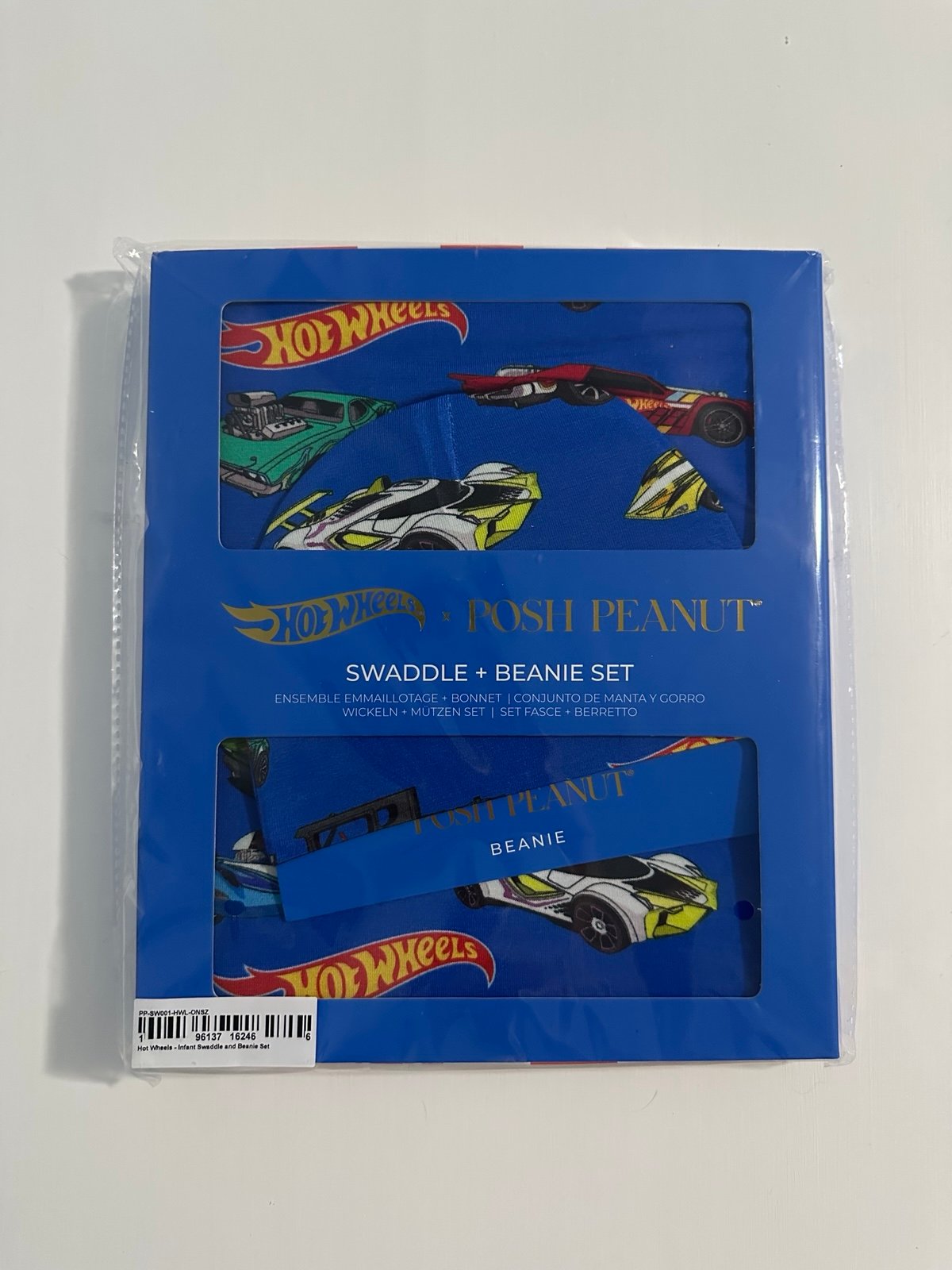Posh Peanut Hot Wheels Swaddle and Hat Set