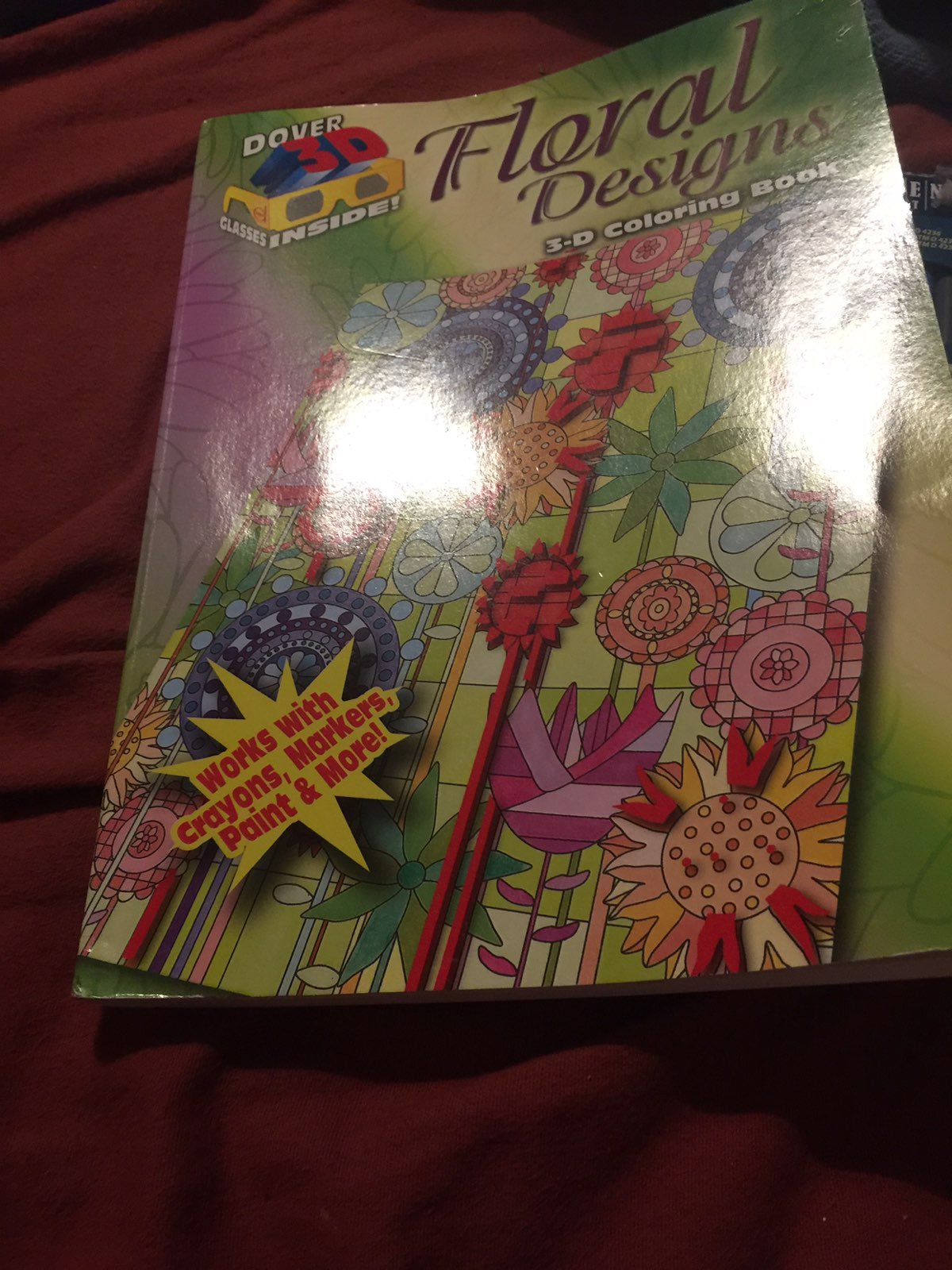 Floral Design 3-D Coloring Book
