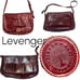 Vintage Levenger Red Genuine Leather Messenger Bag