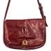 Vintage Levenger Red Genuine Leather Messenger Bag
