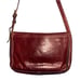 Vintage Levenger Red Genuine Leather Messenger Bag