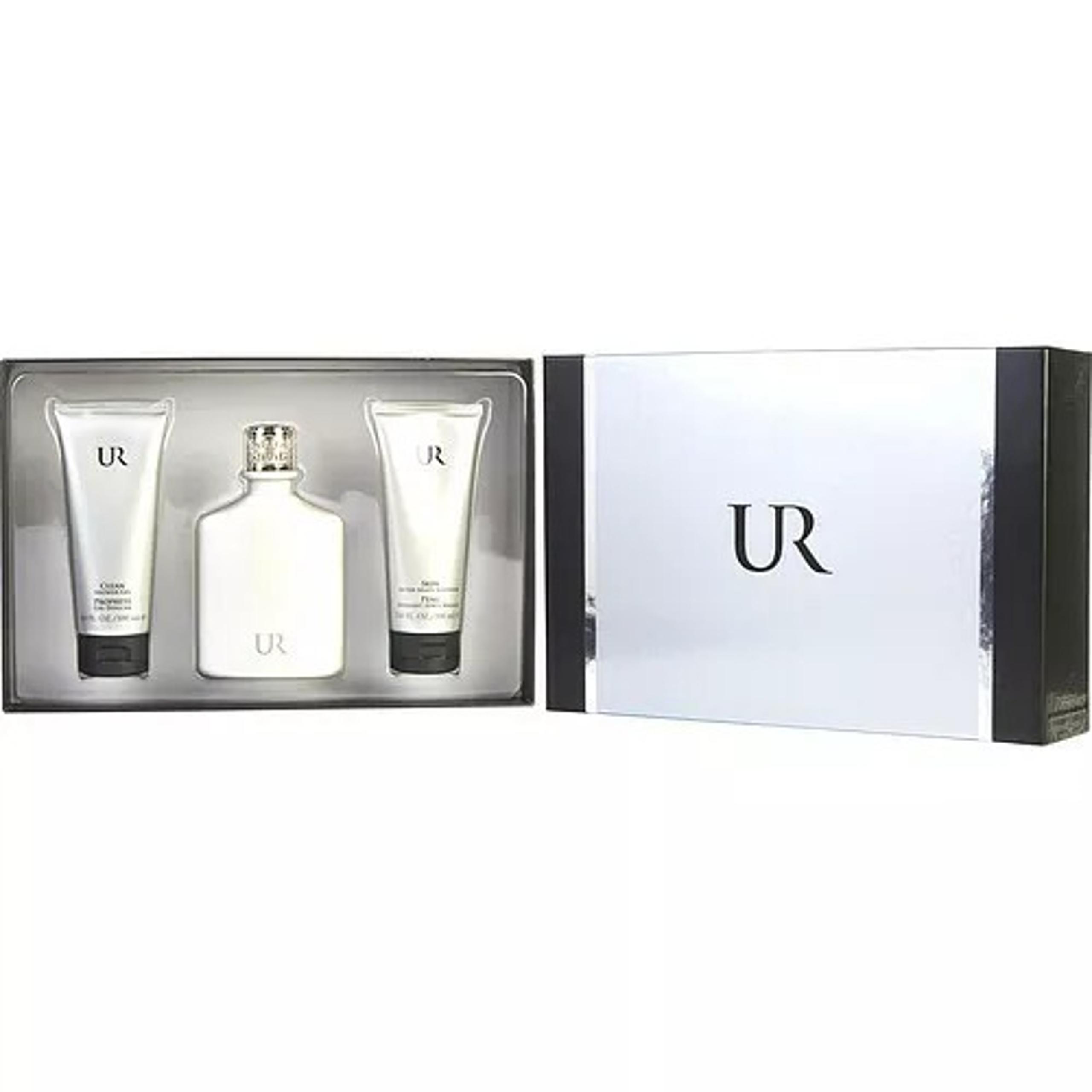 USHER UR 3 PCS SET FOR MEN - 3.4 EDT + 3.4 AFTER SHAVE BALM + 3.4 SHOWER GEL NEW