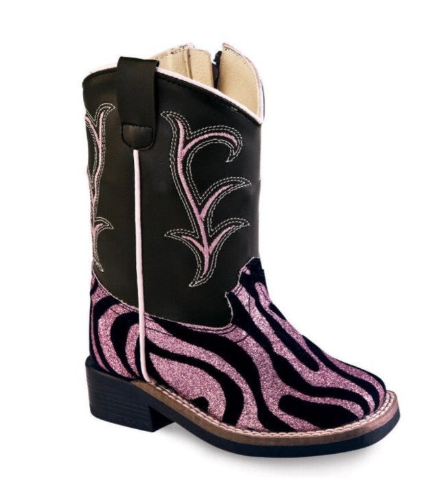 Old West Toddler Glitter Cowgirl Boots
