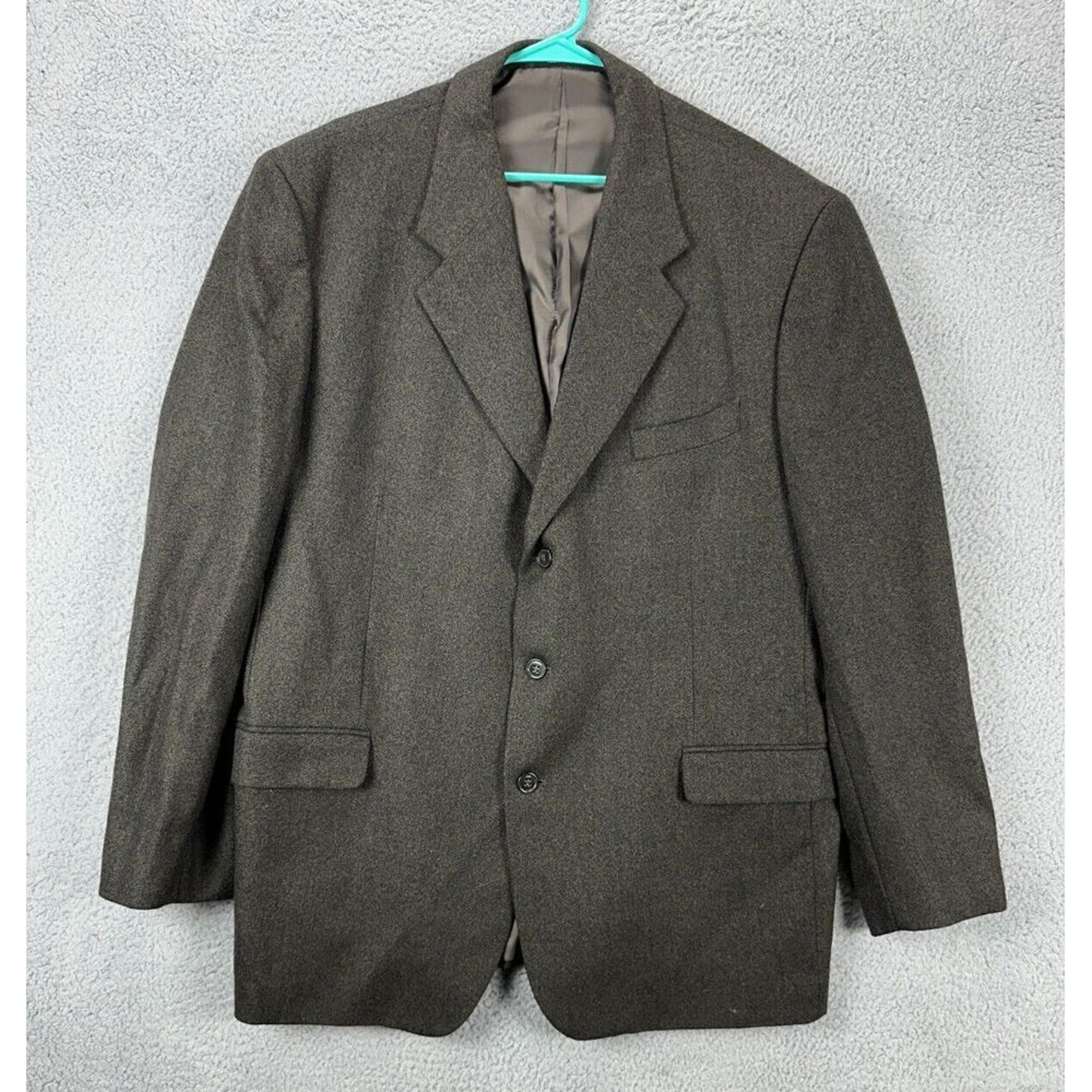Barrington Blazer Adult 48L Grey Lambswool Cashmere Blend Tuxedo 3-Button Mens