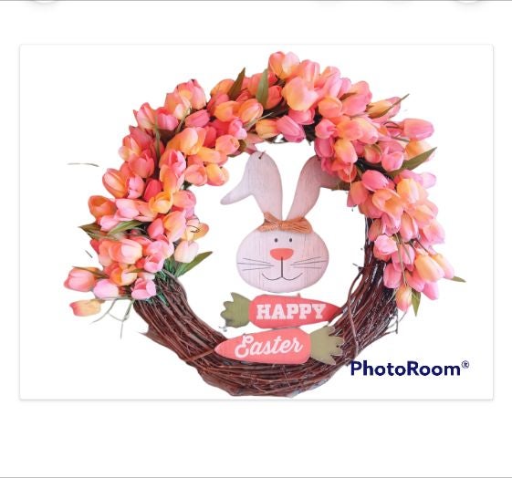Easter Bunny Grapevine Wreath