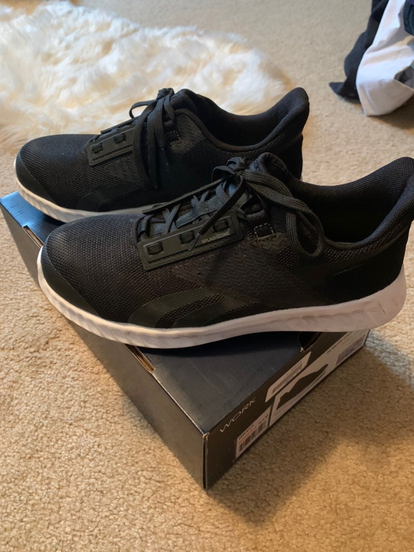 Reebok safety toe tennis shoes.