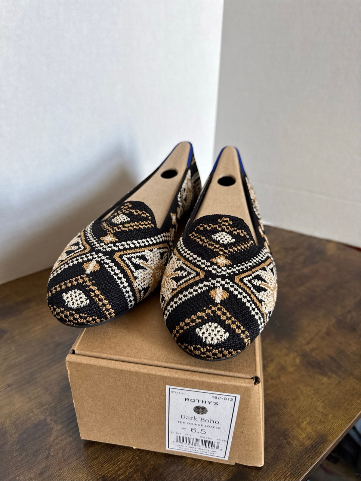 Rothy’s The Lounge Loafer Dark Boho Size 6.5 NEW In Box