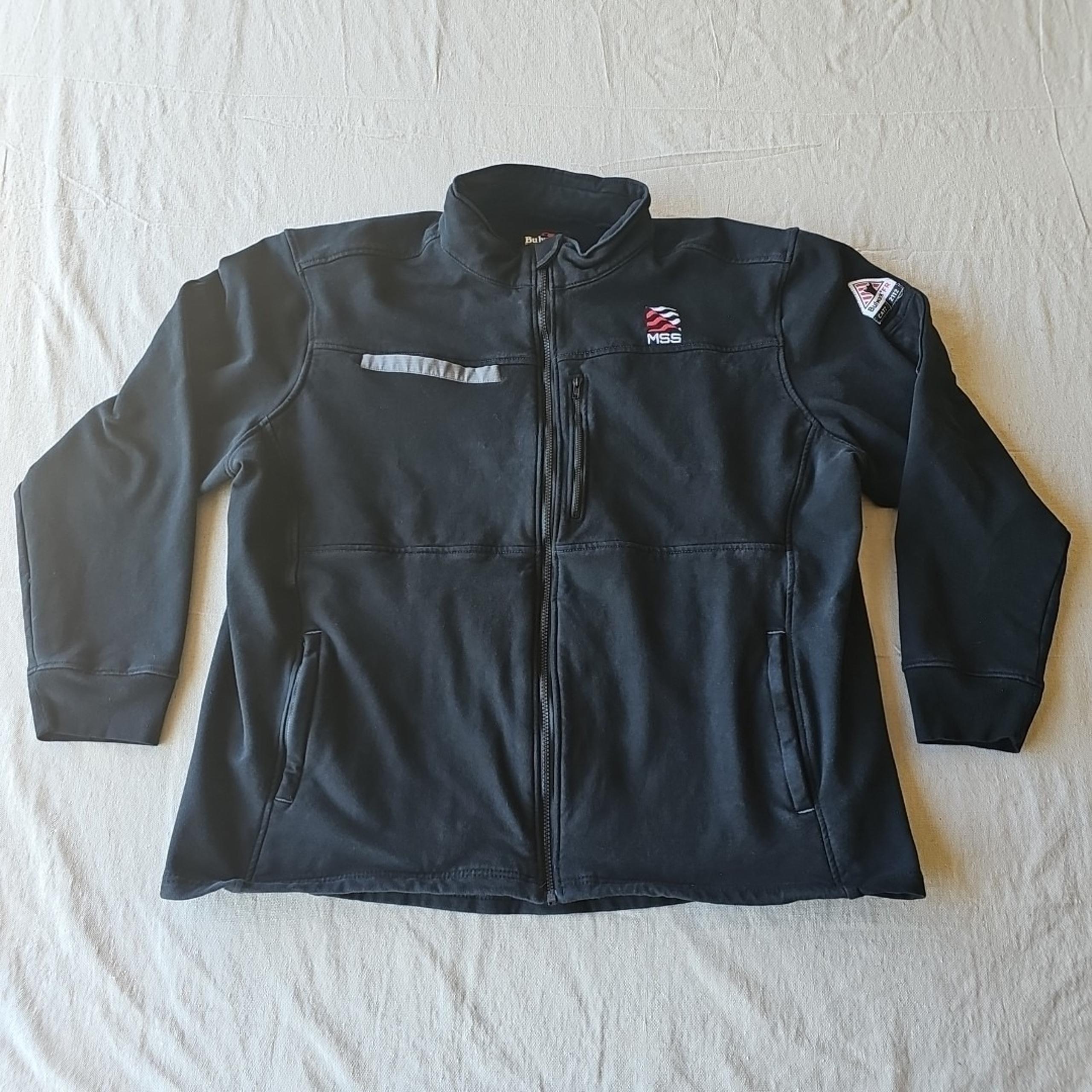 Bulwark SEZ2-BK Men's 3XL Black Fleece FR Zip-Up Jacket CAT 2 AR/FR XXXL LOGO