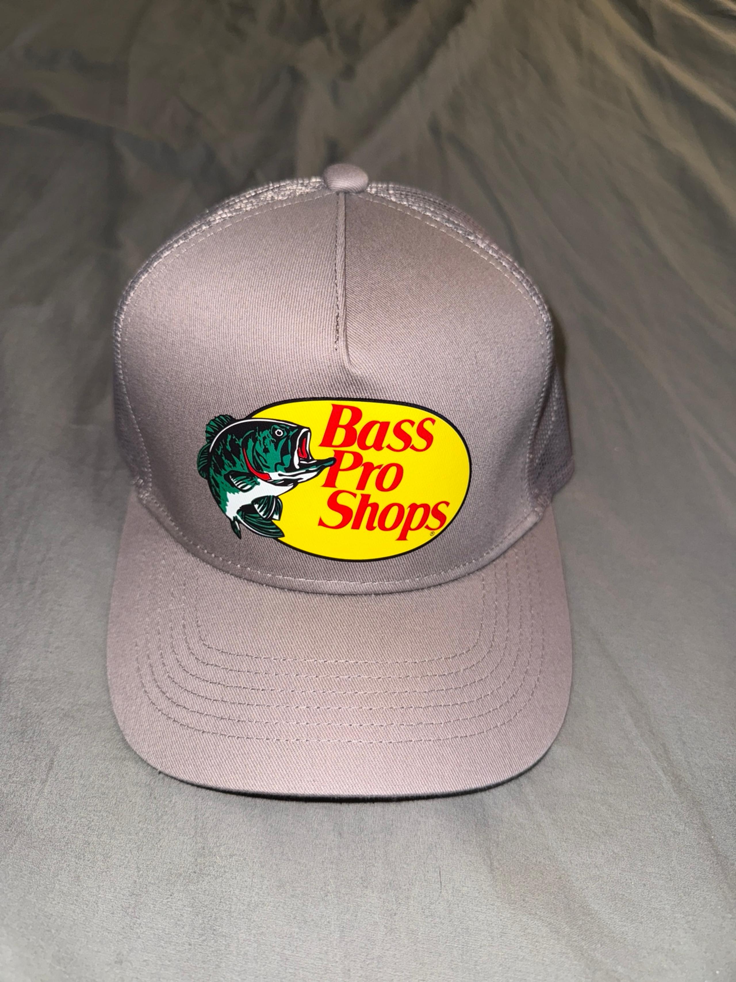 Bass Pro Shops Gray Trucker SnapBack Baseball Cap Hat