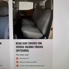 BRAND NEW Tiger Tough 2010-215 Toyota Tacoma seat covers in grey