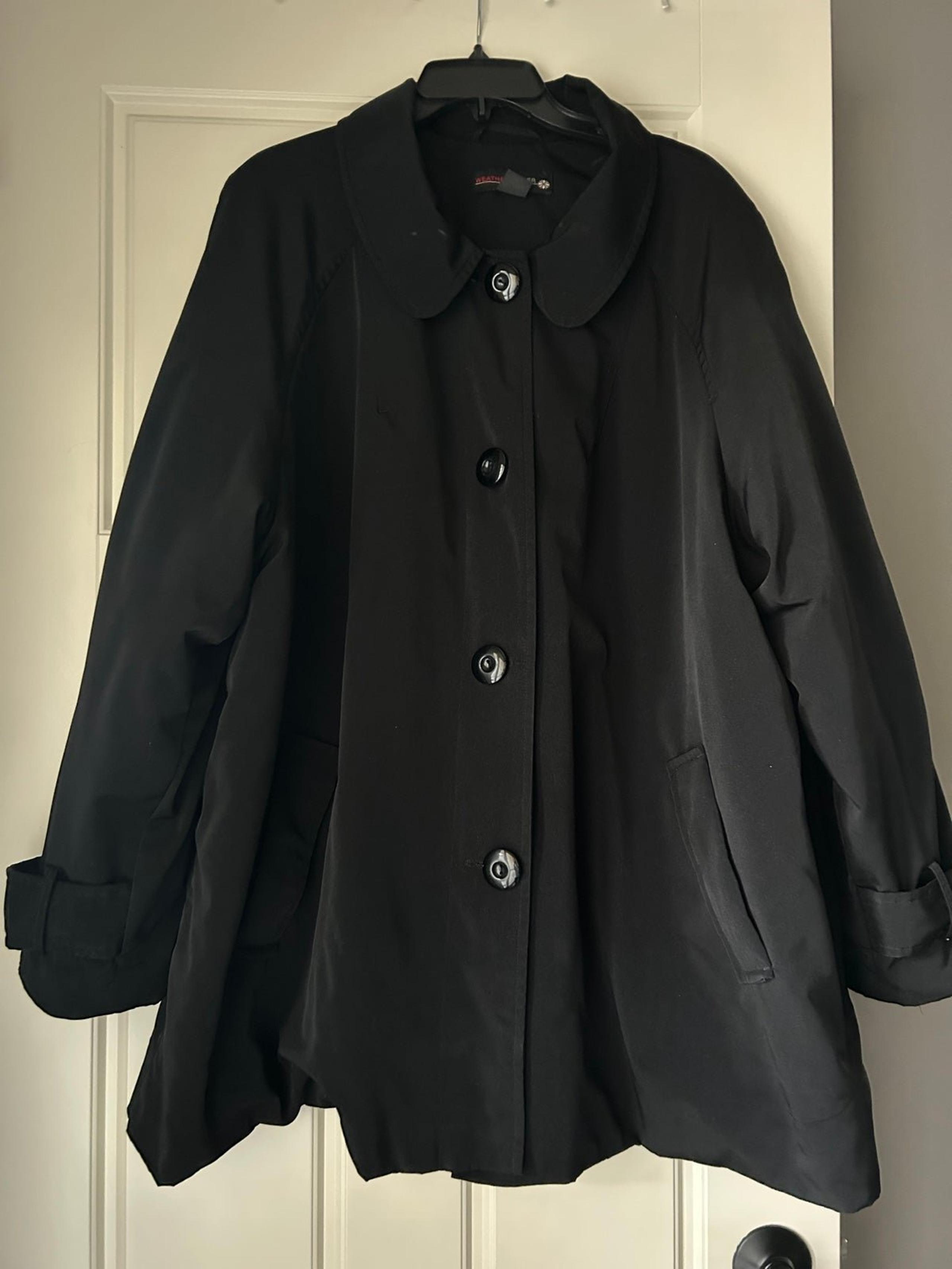Black rain coat size 3x