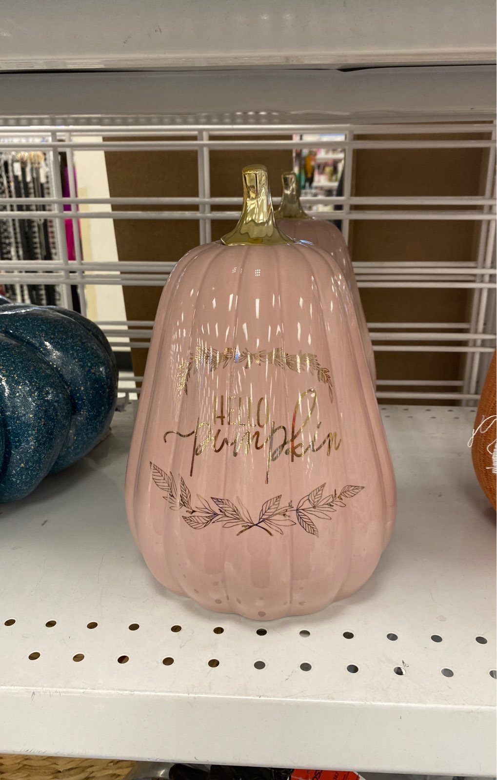 Hello Pink Pumpkin thanksgiving Decor
