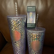 Starbucks Holiday 2022 Unicorn Jeweled Venti & Grande Tumbler & Keychain Set