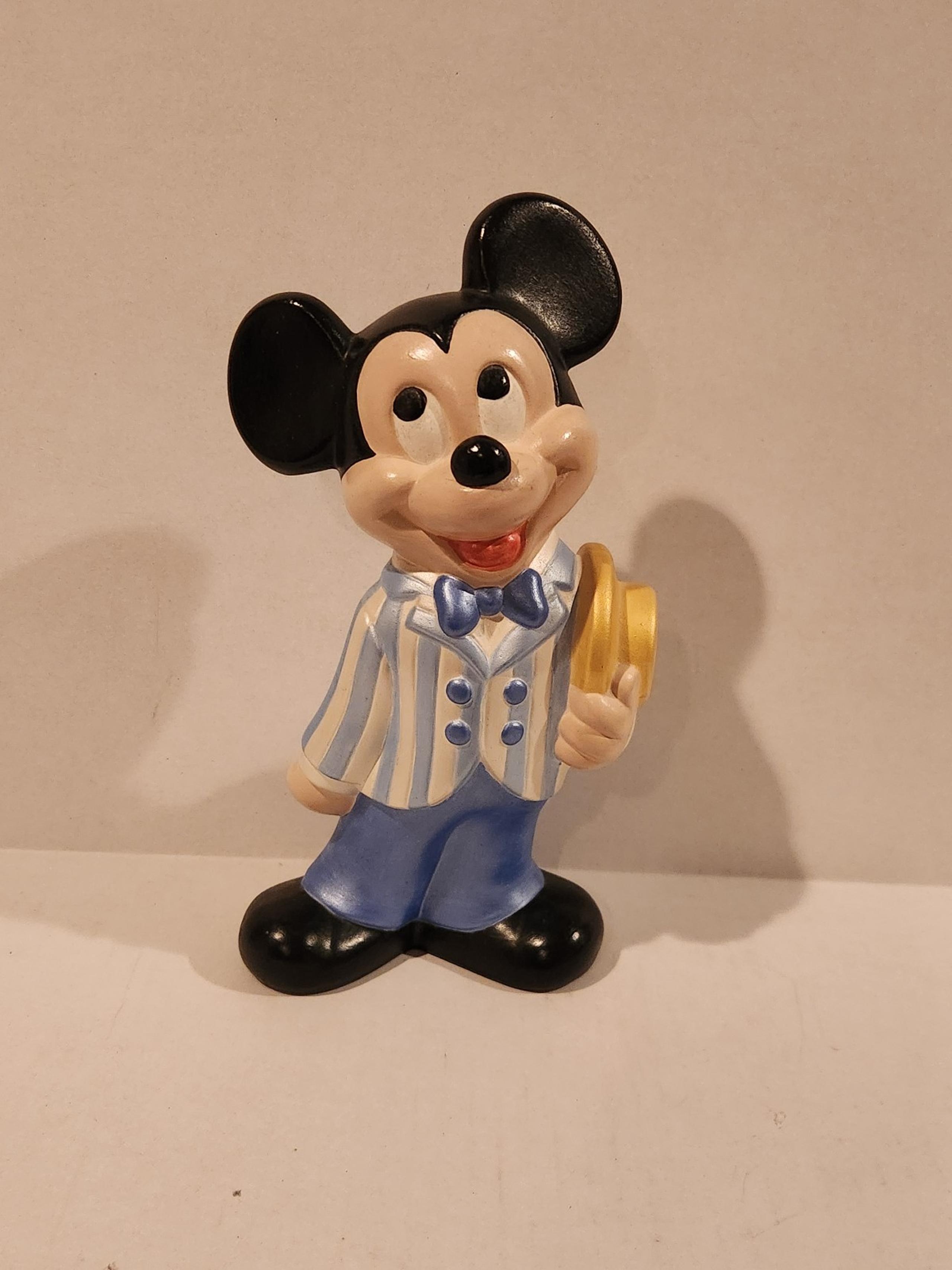Vintage MICKEY MOUSE Figurine Walt Disney Productions Hand Painted 9" Ceramic