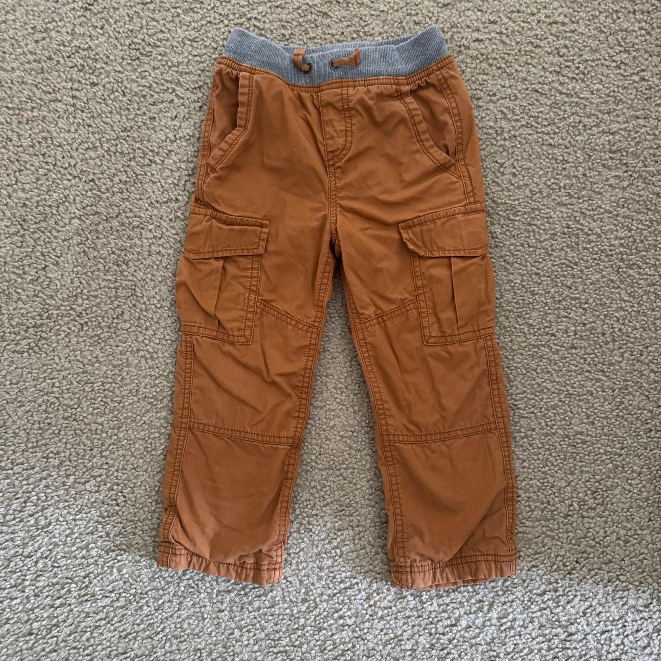 Hanna Andersson Fully Lined Cargo Pants Drawstring Waist Size 4 100cm